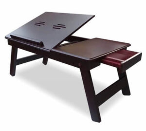 Ebee Brown Laptop Table with Drawer