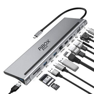 PiBOX India, USB C to 12 in 1 HUB Dock